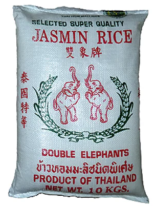 Jasmine Rice 10kg Bag Double Elephants