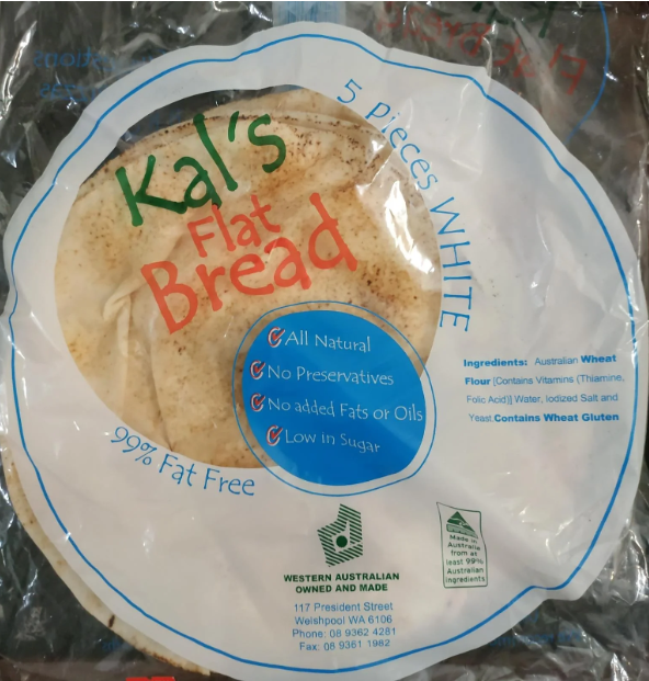 Lebanese White Flat Bread Fresh 5 pcs/pkt Kals (2 Day Pre Order)