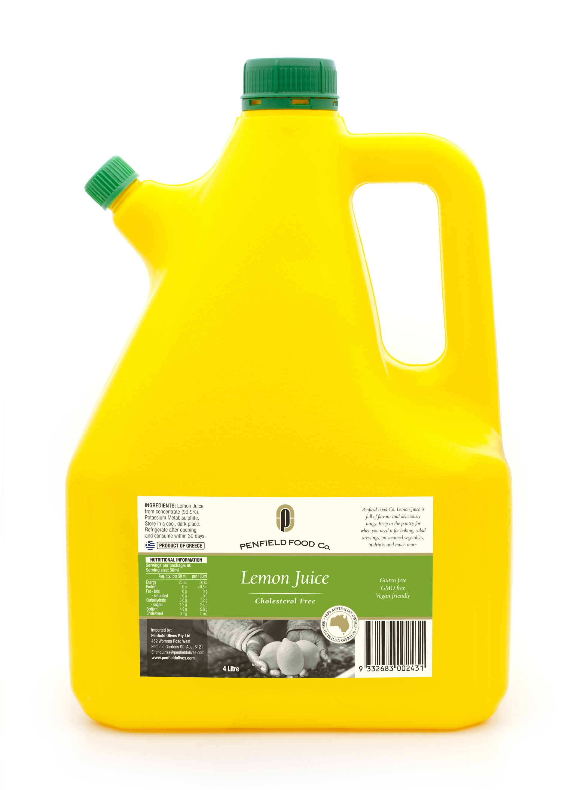 Lemon Juice GF 4lt Penfield