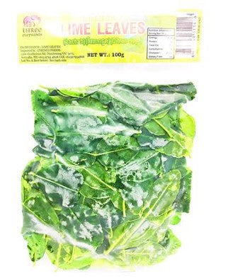 Lime Leaves 100g Bag Frozen Three Elephants