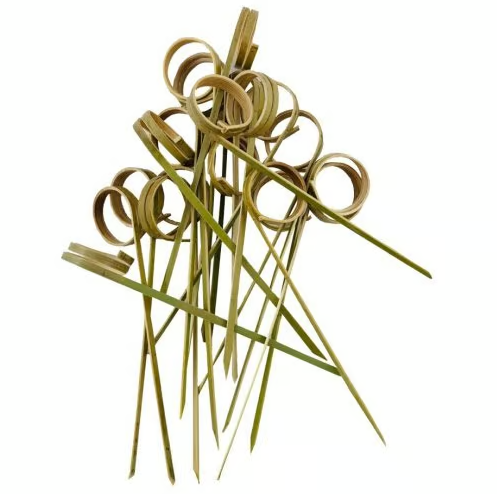Bamboo Looped Skewers 105mm 100/Packet Greenmark