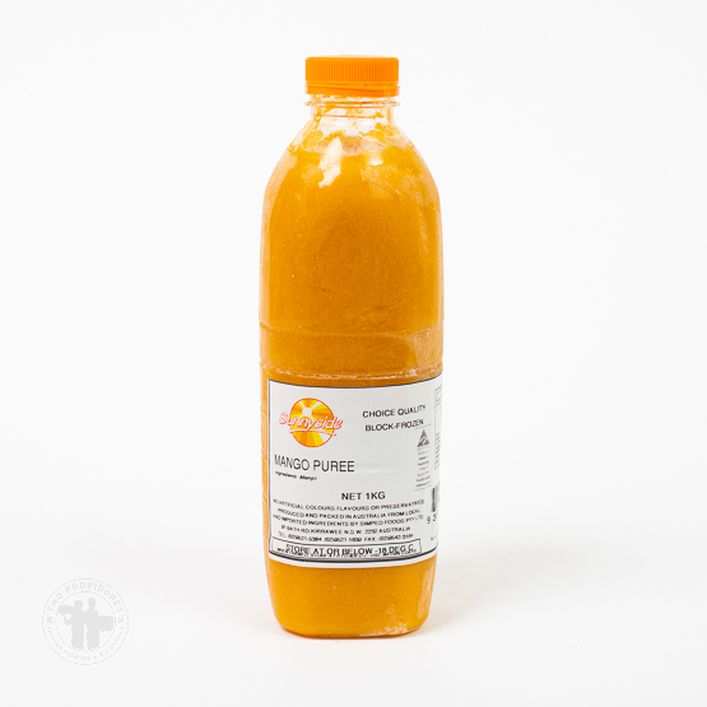 Mango Fruit Pulp Puree 1kg Bottle Frozen Sunnyside