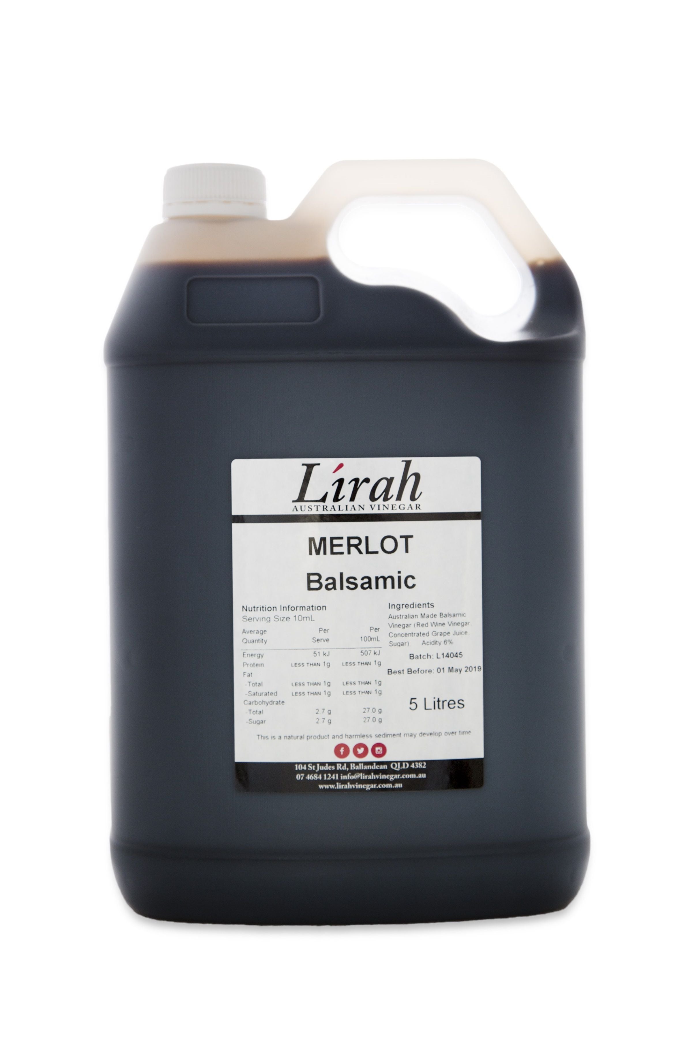 Premium Merlot Balsamic 5lt Lirah