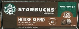 Starbucks House Blend Lungo Capsules 120/Carton Nespresso