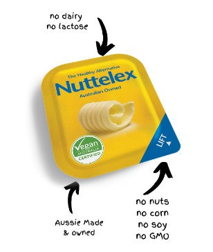 Nuttelex Dairy Free Spread Portion Control 240pcs x 10g (Plastic Tubs) Carton