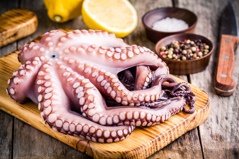 Raw Octopus Headless Medium 5kg Frozen Carton (2 Days Pre Order) Fremantle Octopus