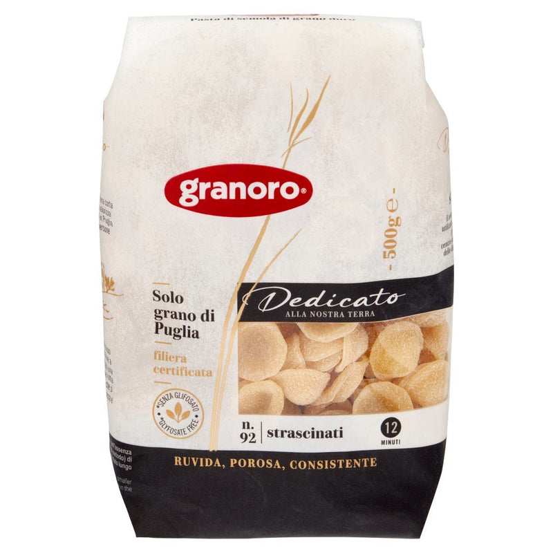 Strascinati Dedicato Pasta (Orecchiette) Dried 500g (#92) Bag Granoro