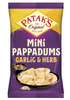 Pappadums Mini Garlic and Herb 75gm Packet Patak