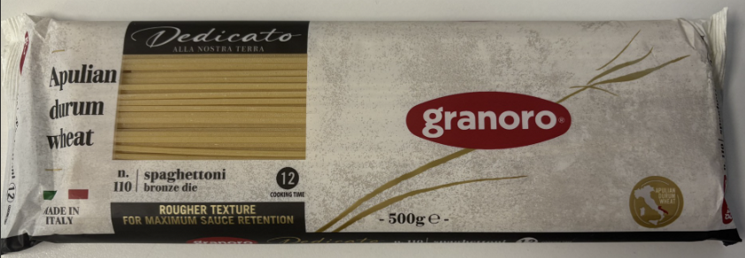 Pasta Spaghettoni Dried 500g Pkt #110 Granoro