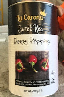 Sweet Red Cherry Peppers (30-35mm) A12 Tin La Carona