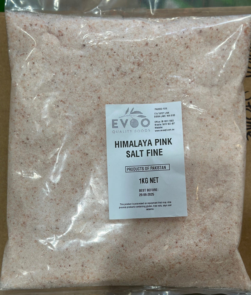 Pink Himalayan Fine Salt 1kg Evoo QF
