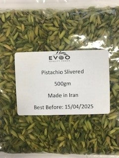 Pistachio Nuts Slivered 500gm Bag EVOO