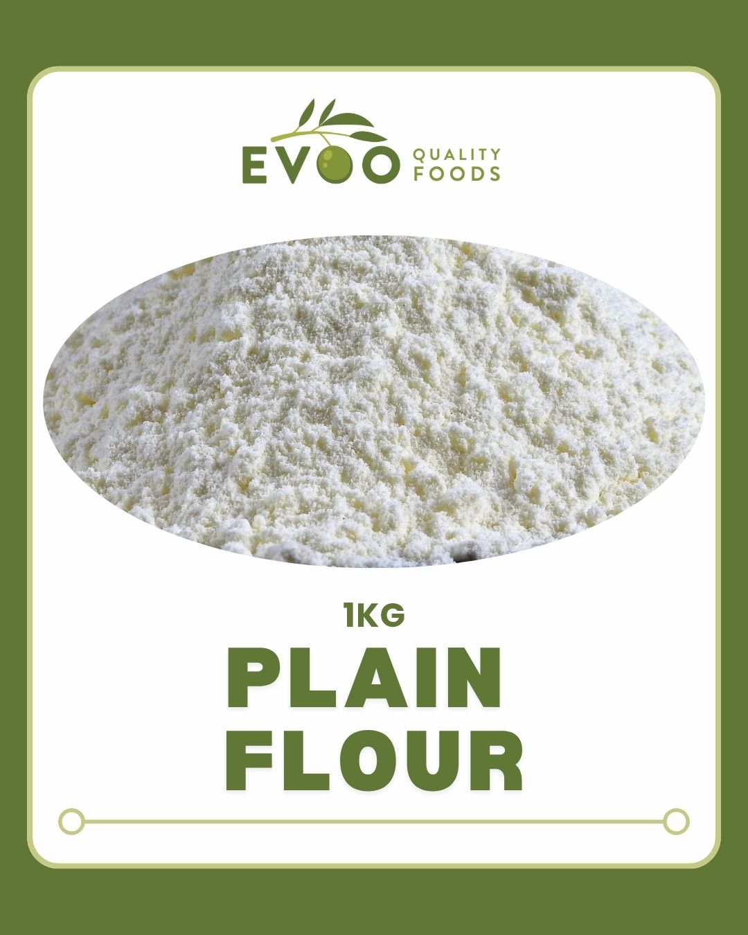 Plain Flour 1kg bag Evoo QF