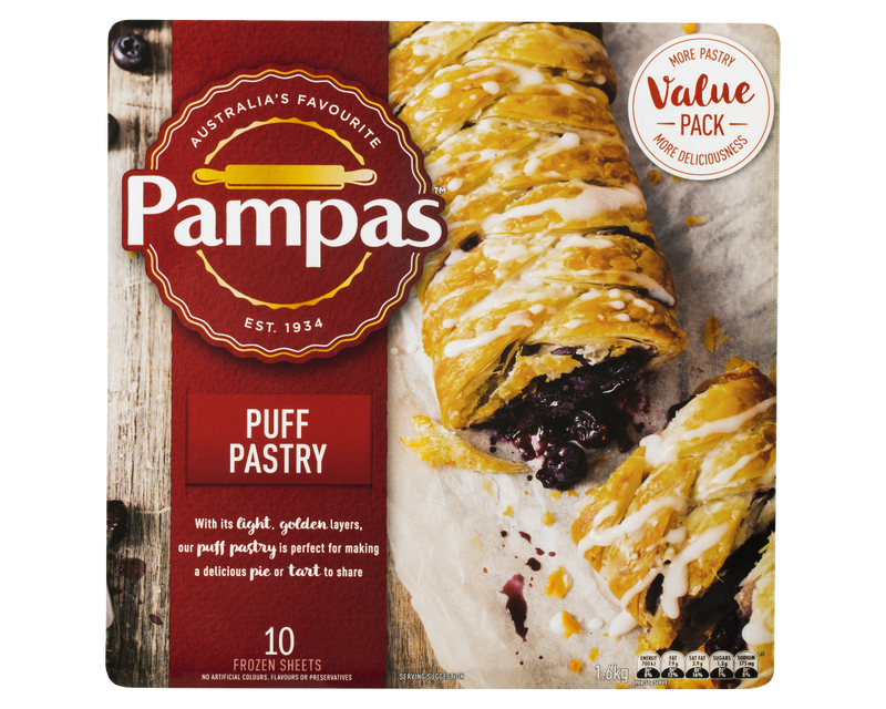 Pastry Puff (10 Sheets)1.6kg Pkt Frozen Pampas