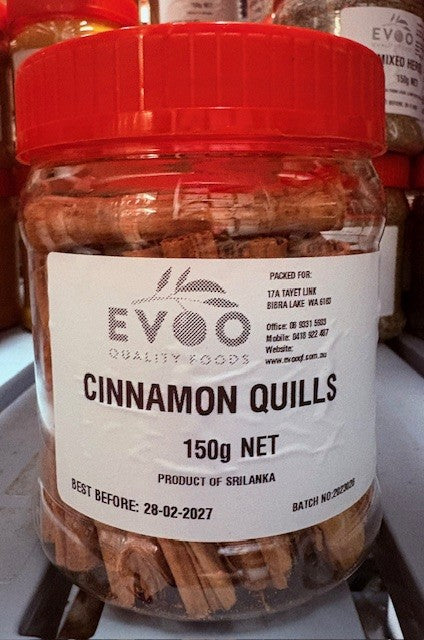 Cinnamon Quills 150g Evoo QF