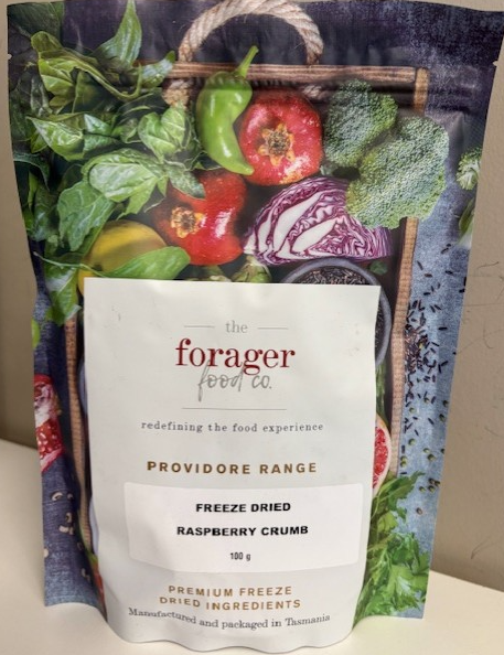 Freeze Dried Raspberry Crumb Powder 100g Packet The Forager Food Co