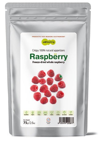 Freeze Dried Whole Raspberry 75g Bag LyoFeeling/TouFood