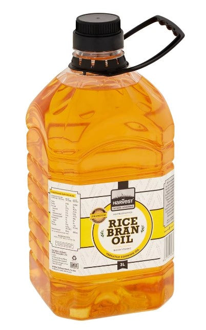 Rice Bran Oil 100% Pure 3L Btl Harvest