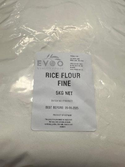 Rice Flour Fine GF 5kg Bag Evoo QF