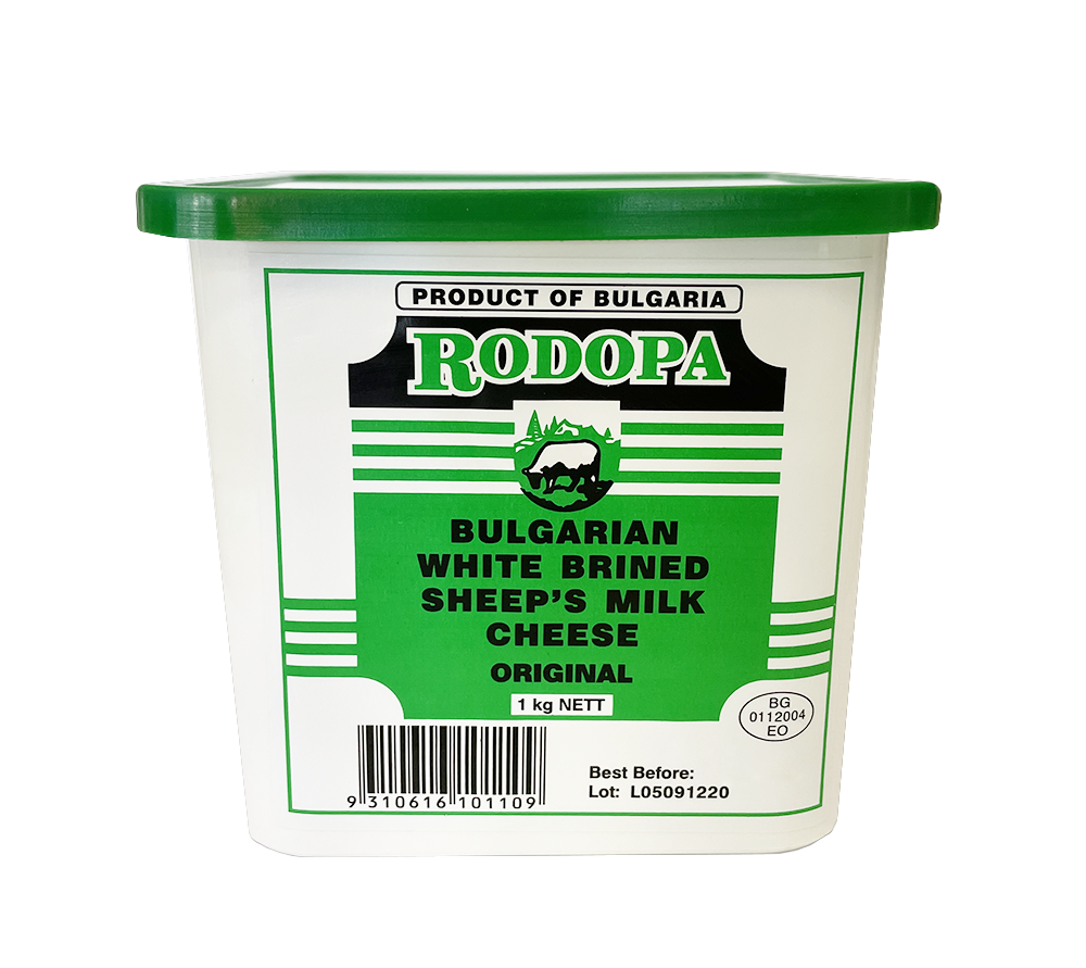 Feta Bulgarian Sheep's Milk Cheese 1kg Tub Rodopa