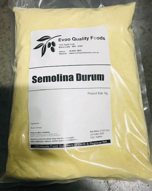 Semolina Durum (Yellow) 1kg Evoo QF