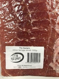 Serrano Jamon Sliced 500g pkt Picasso Bites (Pre order 3 days)