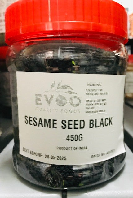 Sesame Seeds Black 450g Tub Evoo QF