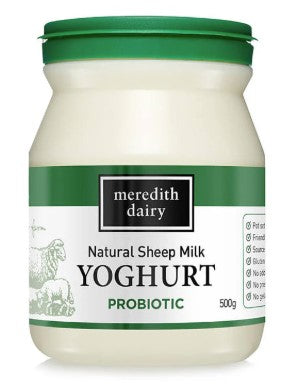 Natural Sheep Milk Yoghurt 500g GREEN Meredith Dairy