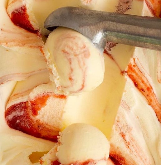 Scrummy Stawbs 'N' Cream Icecream 5lt Simmos (Pre Order 3 days)