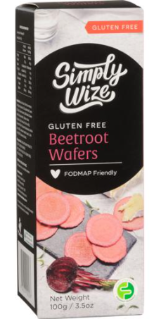 Deli Wafer Beetroot GF 100g Simply Wize