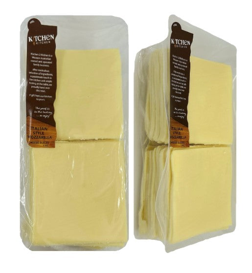 Italian Style Mozzarella Cheese Sliced 1kg Pkt K2K