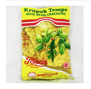 Soybean Krupuk Tempe Raw Crackers 200g Tosca