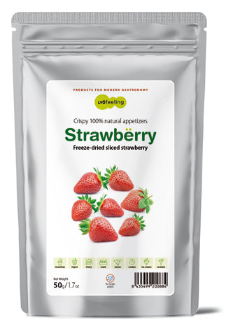 Freeze Dried Sliced Strawberry 50g Bag LyoFeeling/TouFood