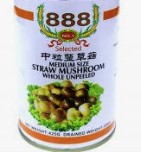 Straw Mushrooms 425g Tin 888