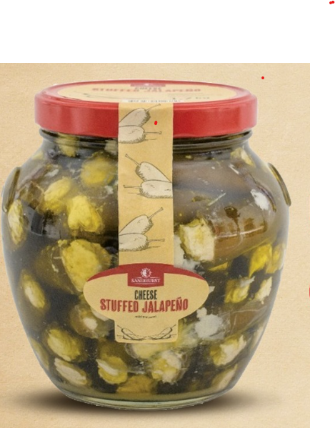 Cheese filled Green Jalapeno Peppers 1.7kg  Sandhurst (D)