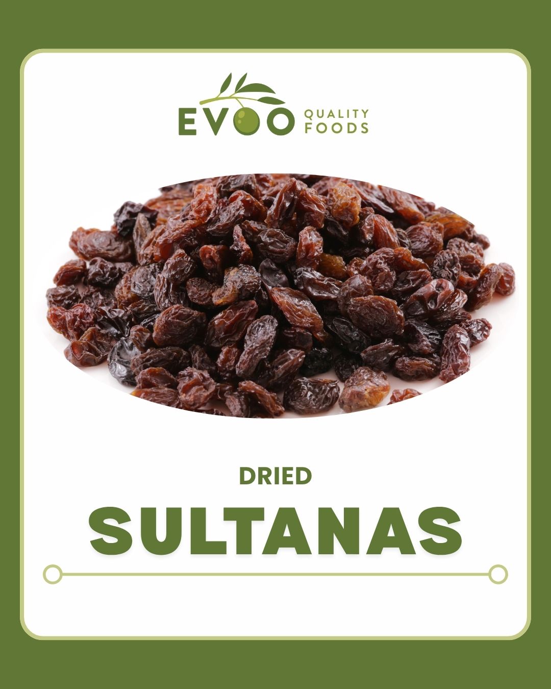 Sultanas Dried 1kg bag EVOO