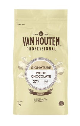 White Chocolate Buttons 27% 1kg Van Houten