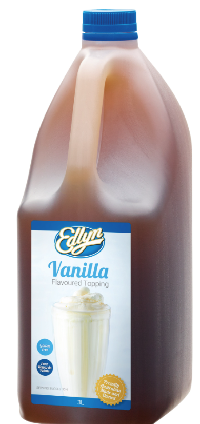 Vanilla Topping 3lt Bottle Edlyn