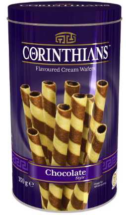 Chocolate Wafer Roll Sticks 350g Corinthians