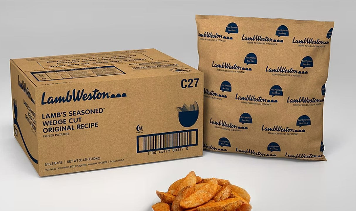 Wedges Seasoned Original 6 x 2.26kg Carton Frozen Lamb Weston