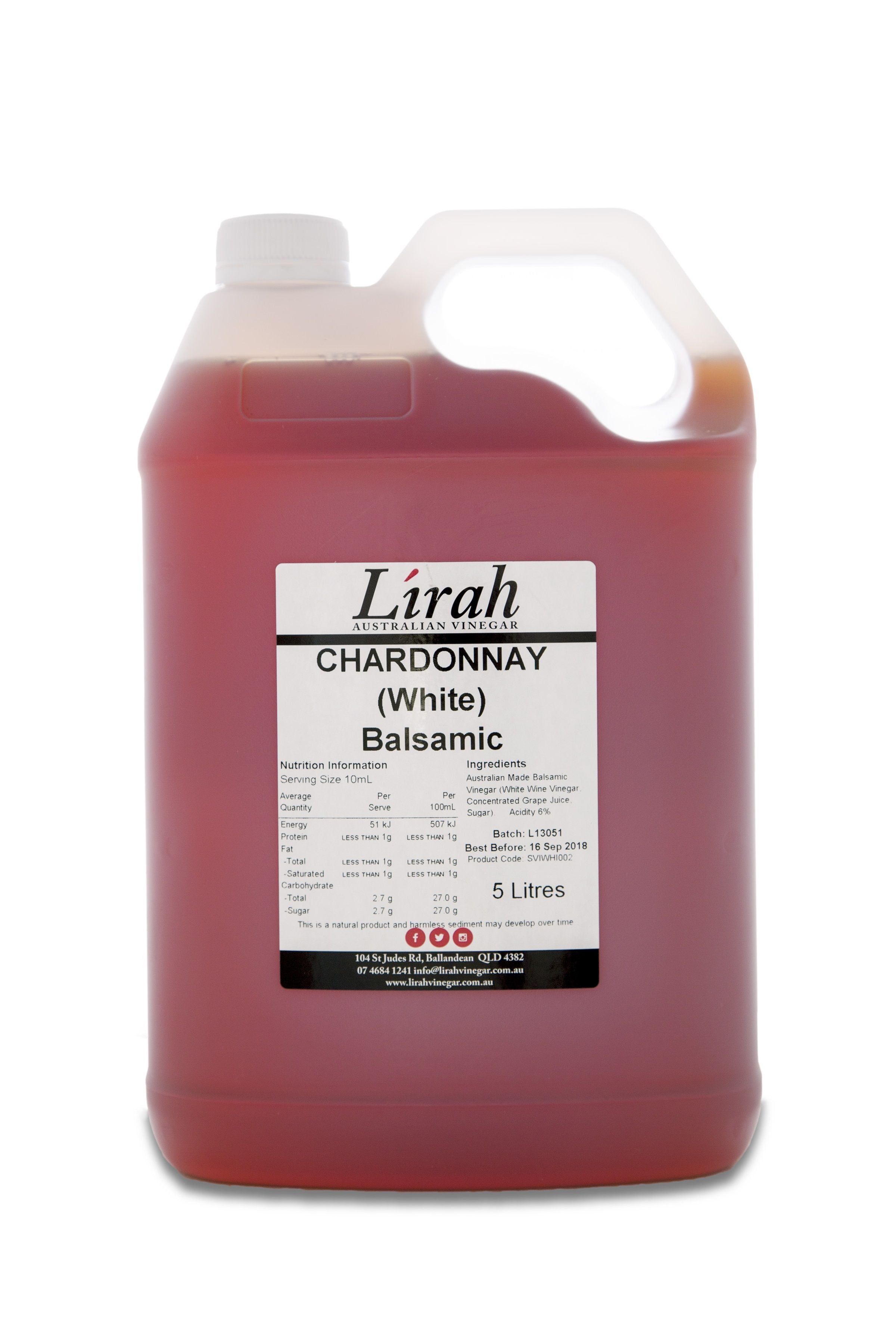 Chardonnay (White) Balsamic 5lt Lirah