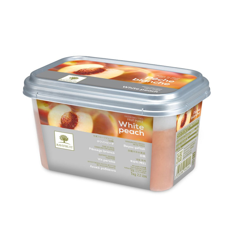 White Peach Fruit Puree 1kg Frozen Ravi