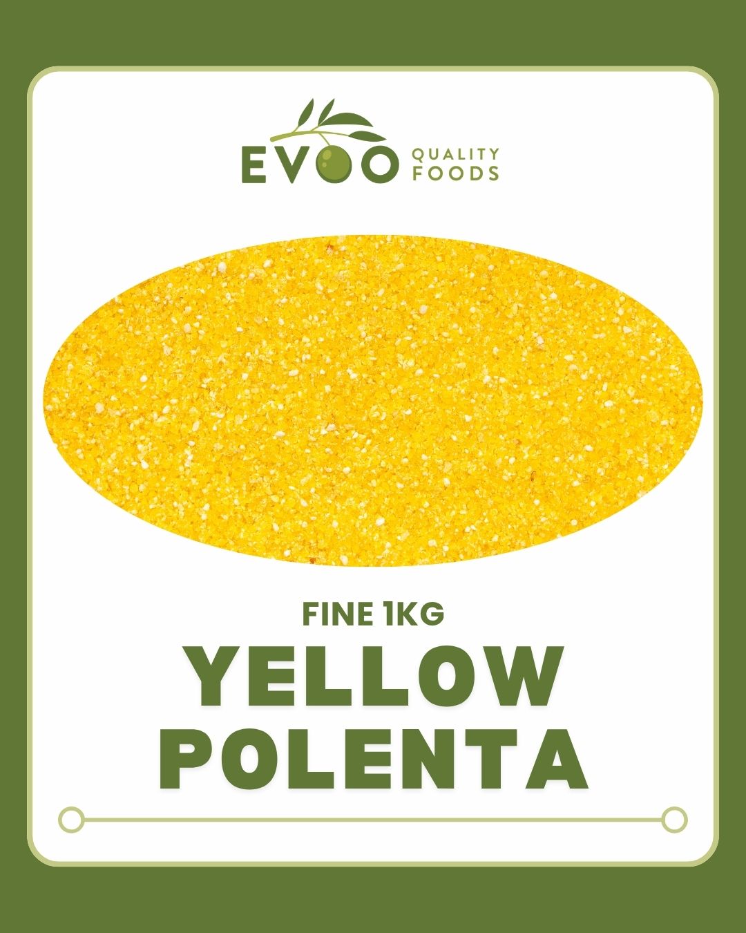 Polenta Fine Yellow 1kg Bag Evoo QF (1)