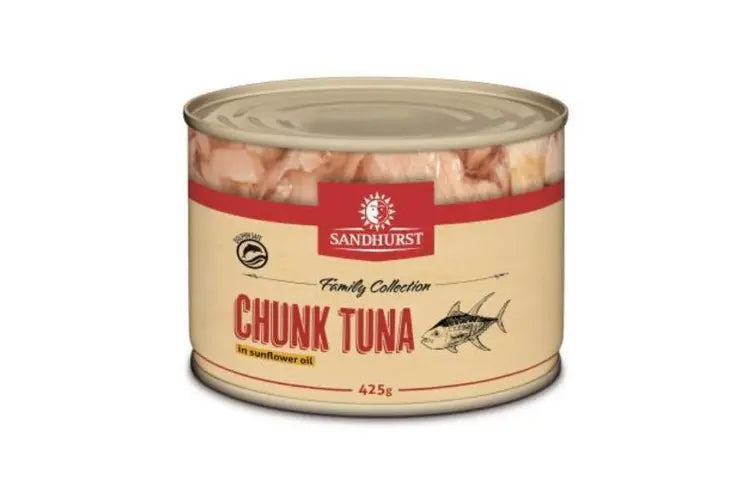 Tuna Chunks in Sunflower Oil 425g Tin Sandhurst