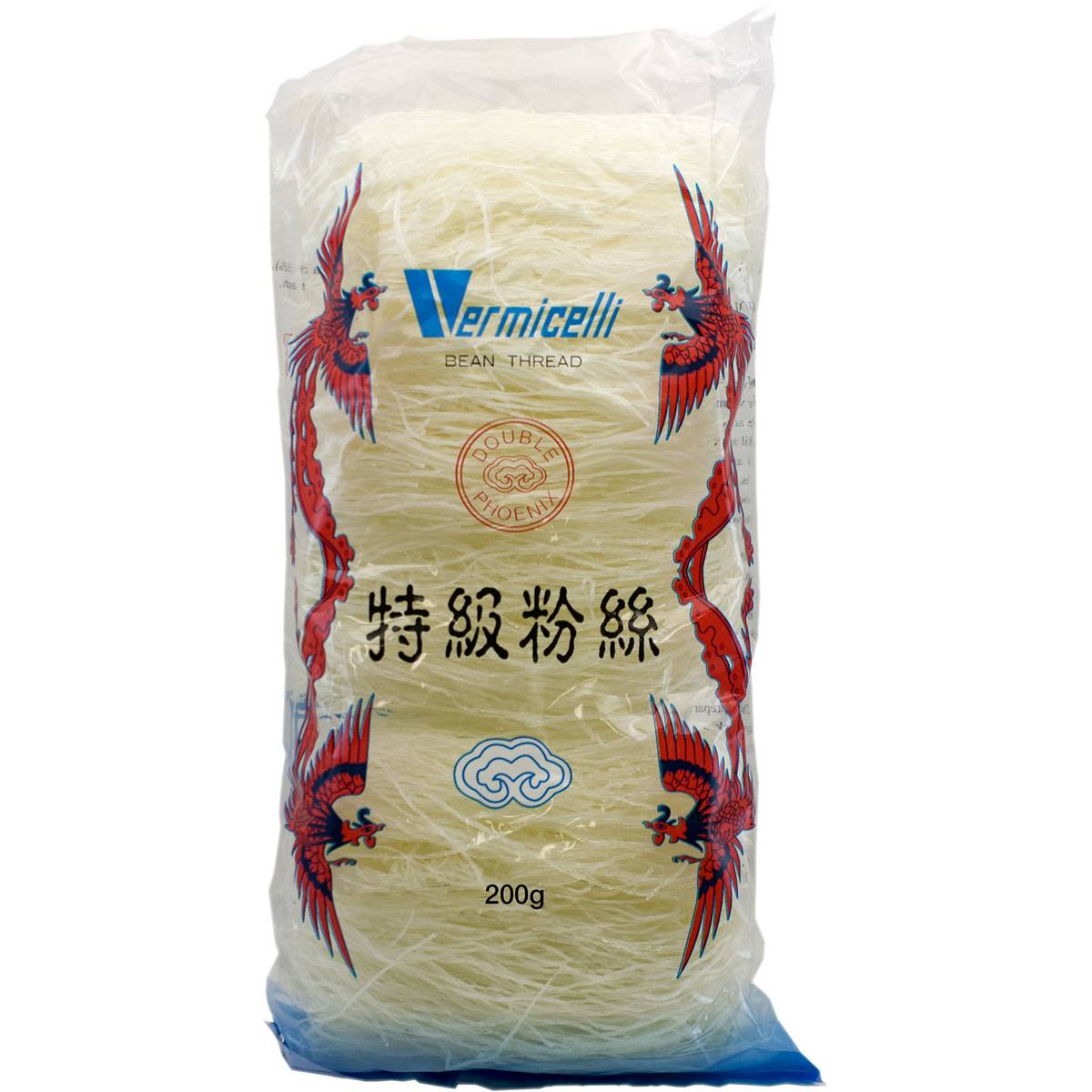 Bean Vermicelli Noodle GF Vegan 200gm Double Phoenix