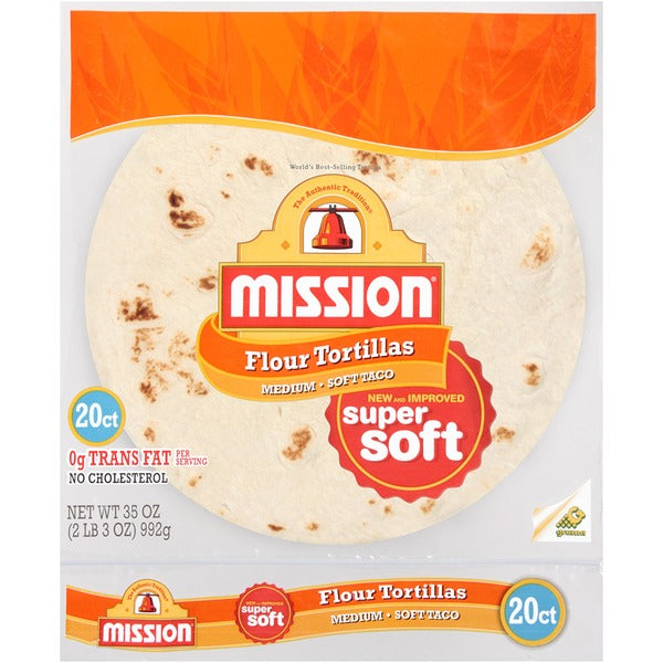 Tortillas Flour 10" (12pc x 6pkts) Carton Mission (Code 2324)