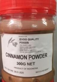 Cinnamon Ground 300g Tub Evoo QF