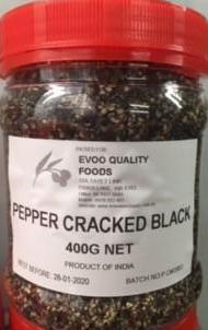 Cracked Black Pepper 400g Tub Evoo QF