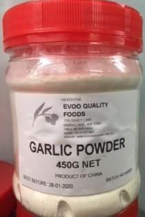 Garlic Powder/ Ground 450g Tub Evoo QF