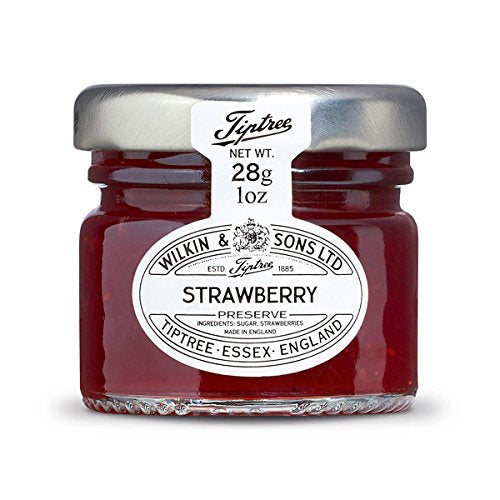 Strawberry  Jam Portion Control Tiptree/Wilkin and Son Glass Carton Only (28g x 72)